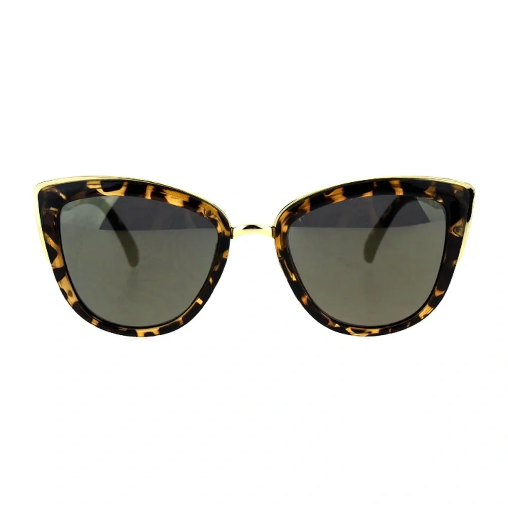 Tortoiseshell Oversized Cat Eye Sunglasses Black - Picture 3 of 6